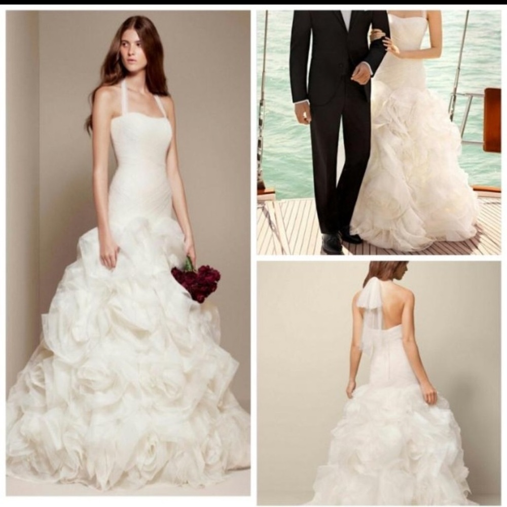 Elegant White Strapless Wedding Dress